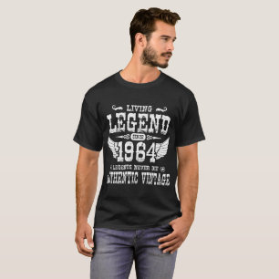 T-SHIRT LÉGENDE VIVANT DEPUIS 1964 LA LÉGENDE NE MEURT JAM