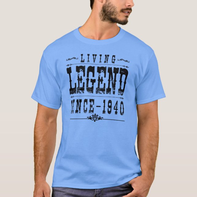 T-shirt Légende vivante depuis 1940 (Devant)