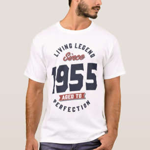 T-shirt Légende vivante depuis 1955 Cadeau d'anniversaire
