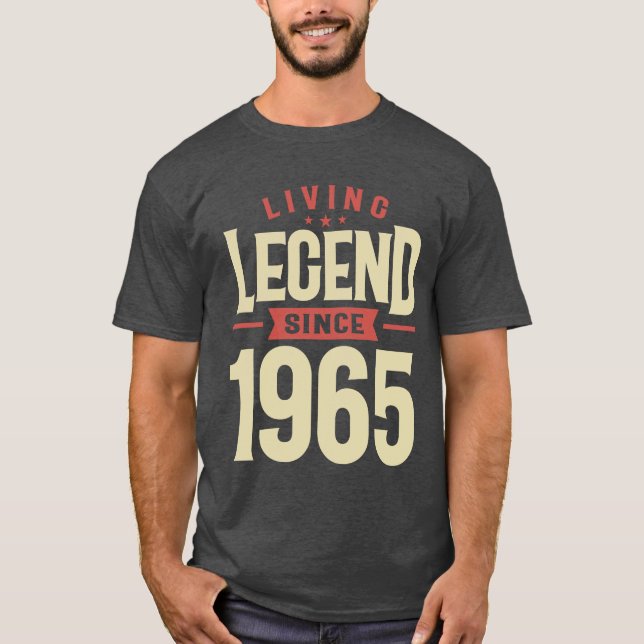 T-shirt Légende vivante depuis 1965 58e anniversaire (Devant)