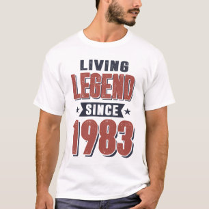 T-shirt Légende vivante depuis 1983 Cadeau d'anniversaire