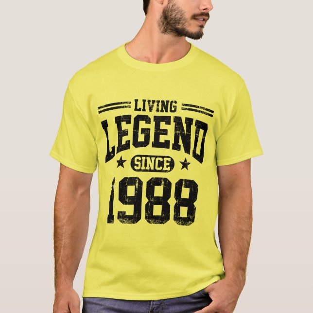 T-shirt Légende vivante depuis 1988 (Devant)