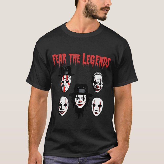 T-shirt Légendes de films d'horreur Masques (Devant)