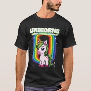 T-shirt Légendes de licornes aux manteaux scintillants Lic