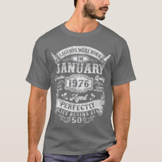 T-shirt Légendes depuis janvier 1976 Vintage Rétro 50e Nai