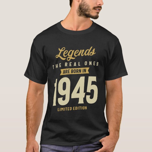 T-shirt Légendes Né en 1945 Les vrais Tournent 78 ! (Devant)