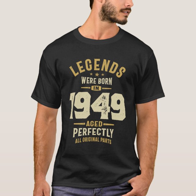 T-shirt Légendes Né en 1949 74 Anniversaire (Devant)