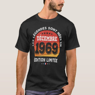 T-shirt Légendes Nées En Décembre 1969 53e Anniversaire 53