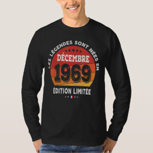 T-shirt Légendes Nées En Décembre 1969 53e Anniversaire 53