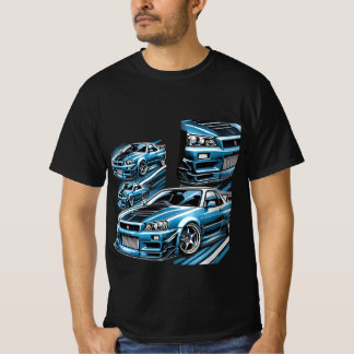T-shirt Légendes R34 GTR : Hommage à l'ingénierie de préci
