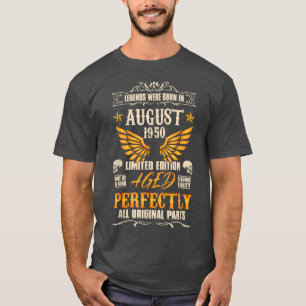 T-shirt Légendes sont nées en août 1950 - Rocker Biker 72