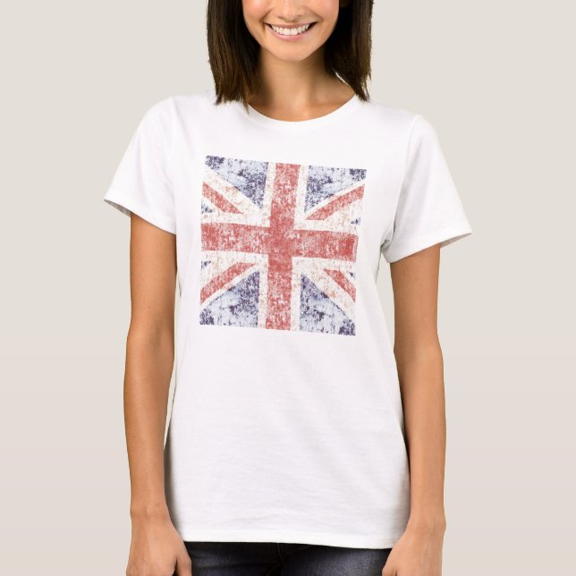 T-shirt léger grunge d'Union Jack (Devant)