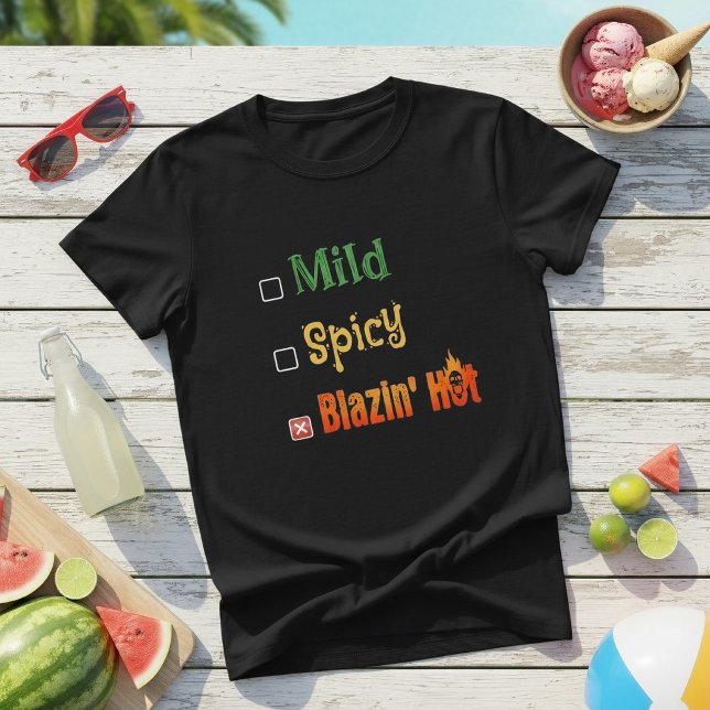 T-shirt Légèrement Pimenté Brûlant Chaud (Créateur téléchargé)