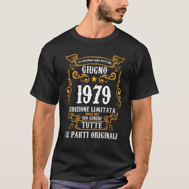 T-shirt Leggende sono nate nel a Giugno 1979 44 Compleanno (Devant)