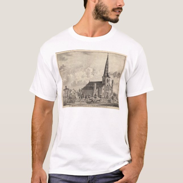 T-shirt L'église catholique de St Mary (Devant)