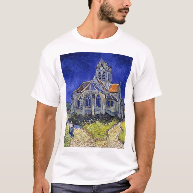 T-shirt L'église d'Auvers, Van Gogh (Devant)