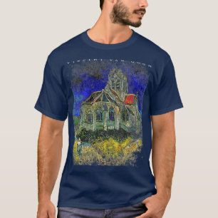 T-shirt L'Église Des Mens À Auverssuroise Van Gogh Peintur