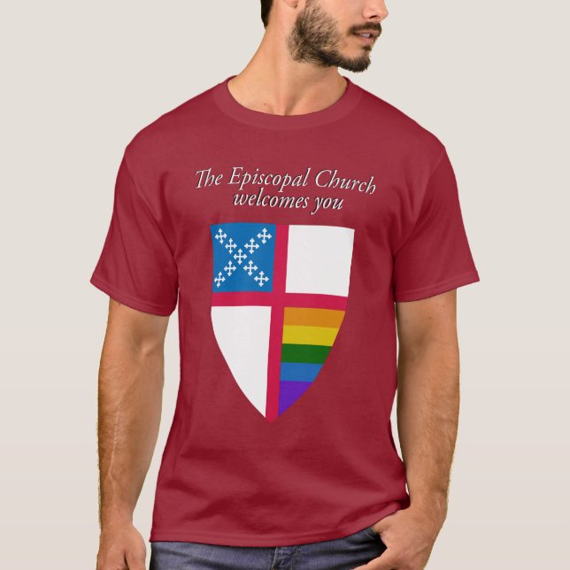 T-shirt L'Eglise épiscopale vous accueille LGBTQ (Devant)