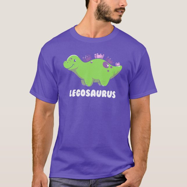 T-shirt Legosaurus Dinosaur family girl (Devant)