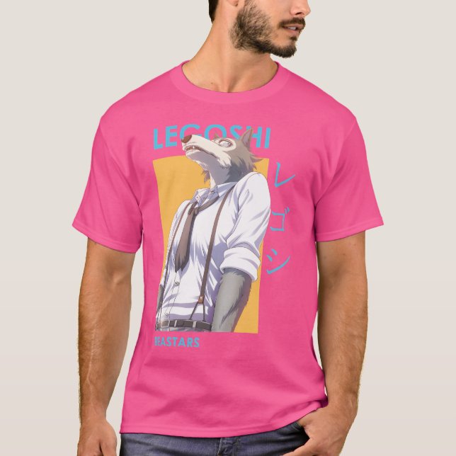T-shirt Legoshi Beastars Wolf Card Anime (Devant)