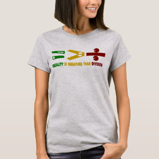 T-shirt l'égualité est plus grande que la division