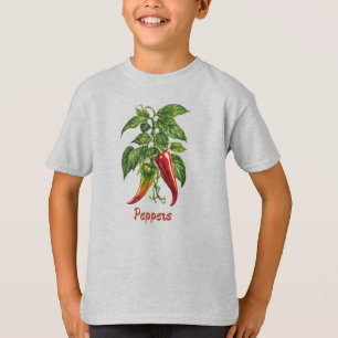 T-shirt Légume 12 piments, nourriture, légumes, végétalien