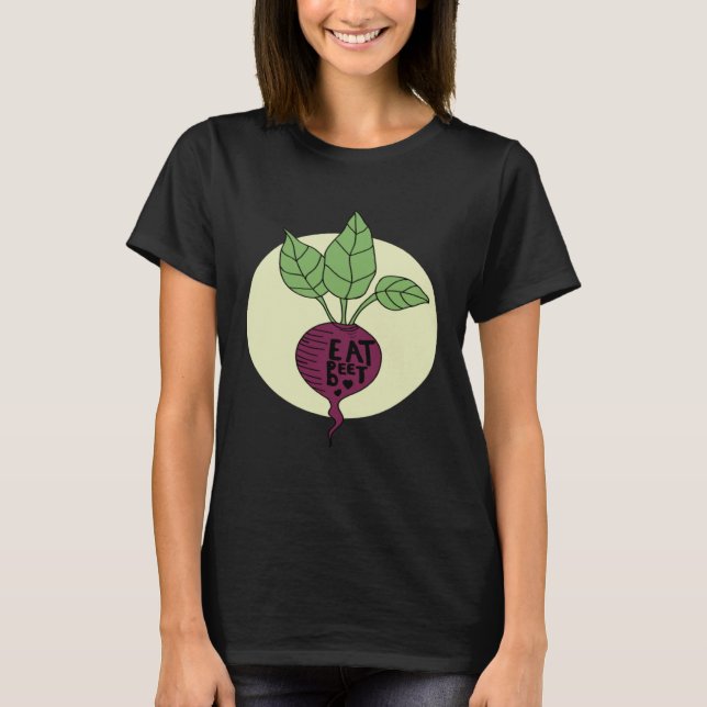 T-shirt Légume Betterave Végétalien Alimentation Végétale  (Devant)