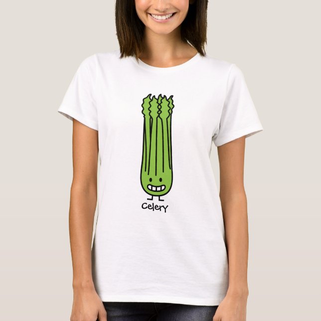 T-shirt Légume heureux de fibre de vert de groupe de tige (Devant)