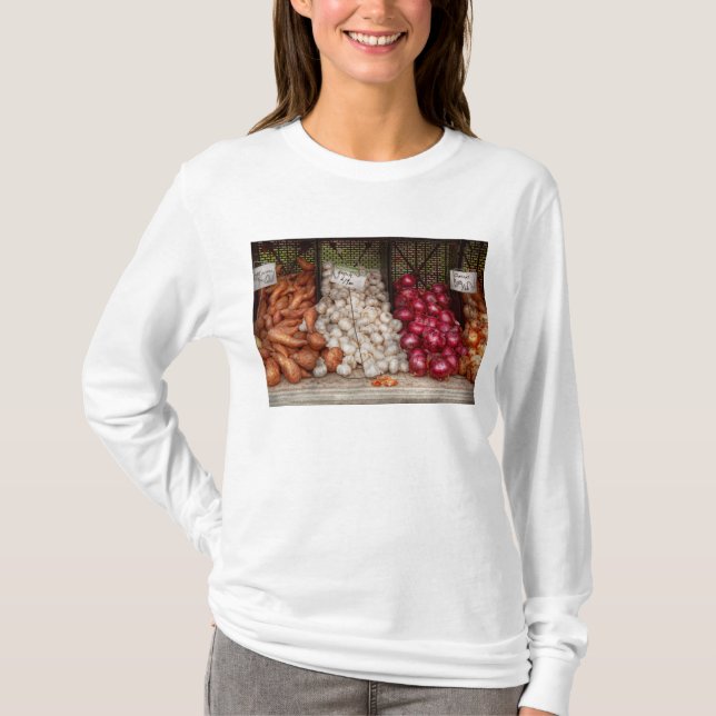 T-shirt Légume - Patates douces, Ail et Oignons (Devant)