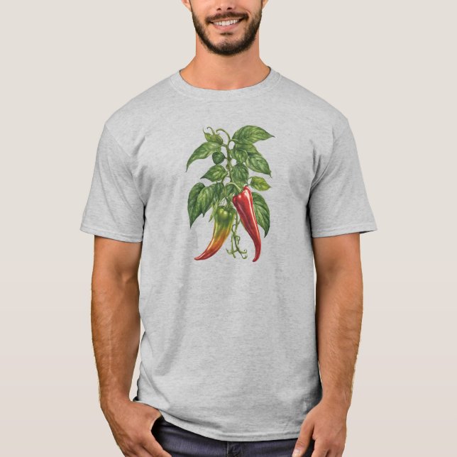T-shirt Légumes 11 poivrons, épicé, fermier, légumes (Devant)