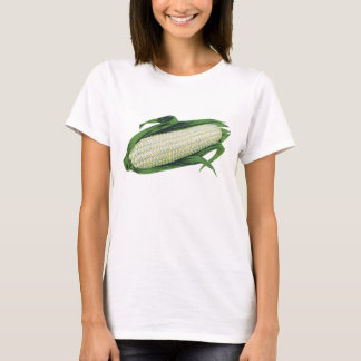 T-shirt Légumes alimentaires vintage Épi de maïs blanc