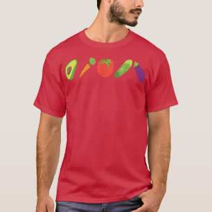 T-shirt Légumes Avocado Carotte Tomate Concombre Eggplant