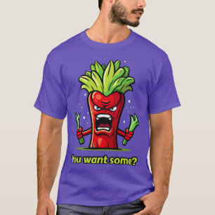 T-shirt Légumes céleri rouge en colère