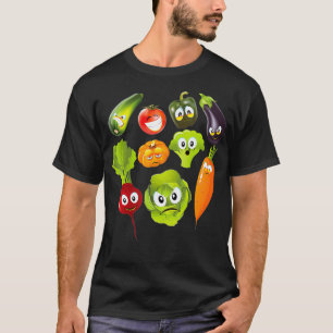 T-shirt Légumes Chemise Cute Veggie Amateurs de Vegan Tee