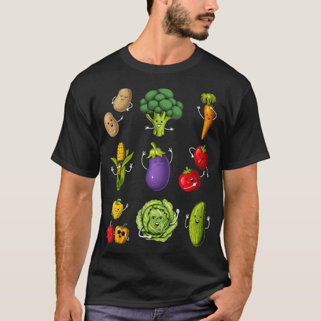 T-shirt Légumes drôles (Devant)
