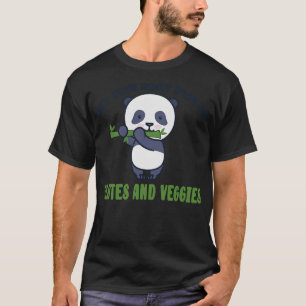 T-shirt Légumes flûtistes Cute Panda Vegan Flûte bambou