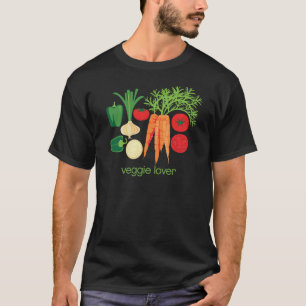 T-shirt Légumes frais mélangés d'amant végétarien