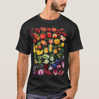 T-shirt Légumes Fruits Végétaliens Jardinier Veget