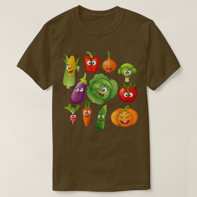 T-shirt Légumes Légume Végétarien Végétarien (Design devant)