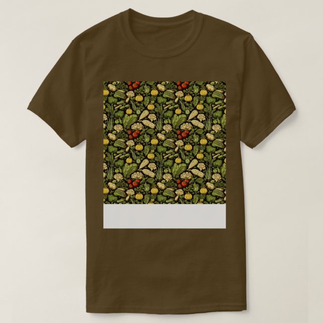 T-shirt Légumes Motif sans joint Veggie Leafy Green Sala (Design devant)