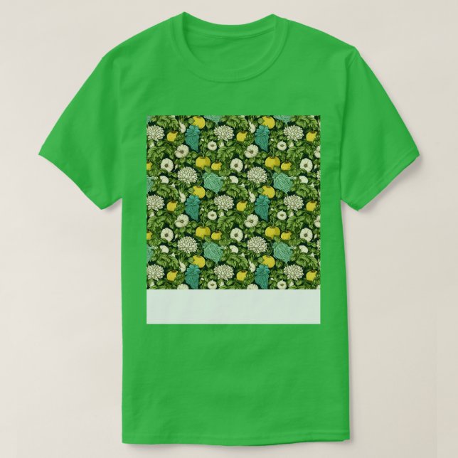T-shirt Légumes Motif sans joint Veggie Leafy Green Sala (Design devant)