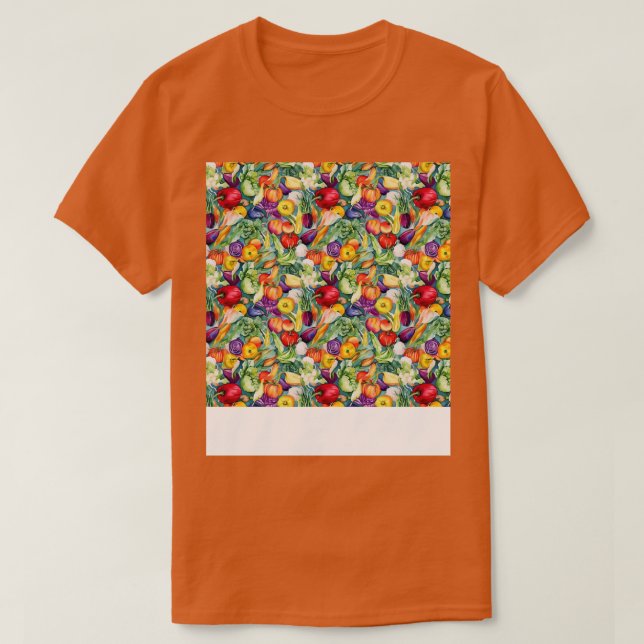 T-shirt Légumes Motif sans joint Veggie Leafy Green Sala (Design devant)