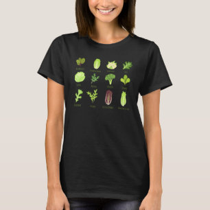 T-shirt Légumes Verts Mignons Salade Alimentation Sain Amo