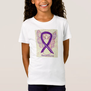 T-Shirt Leiomyosarcoma Sensibilisation Ribbon Angel Chemis