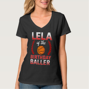T-shirt Lela De L'Anniversaire De Basket-Ball Anniversaire
