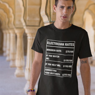 T-shirt L'électricien drôle évalue le diagramme