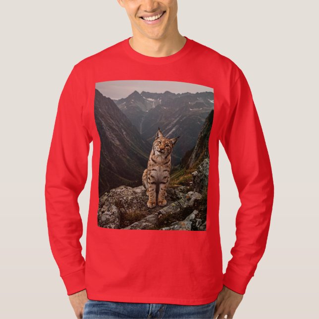 T-shirt L'Élégance Sauvage - La Curieuse Collection Lynx (Devant)