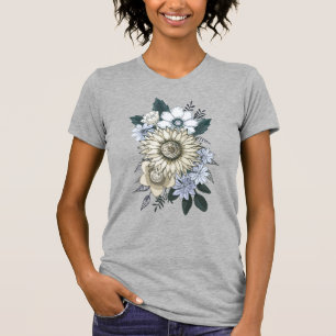 T-shirt L'Élégant bouquet de tournesol féminin en fleur