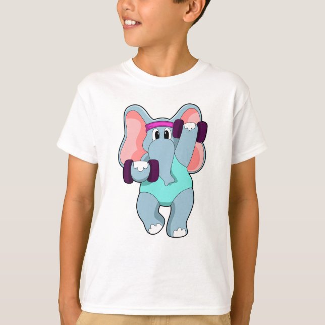 T-shirt L'éléphant à l'état de force avec les cloches (Devant)