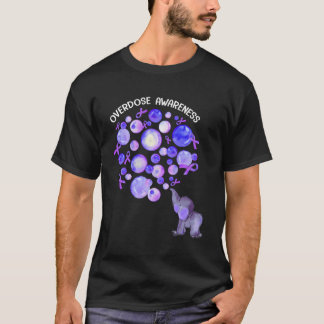 T-shirt L'éléphant Bombarde violet Surdose Aware